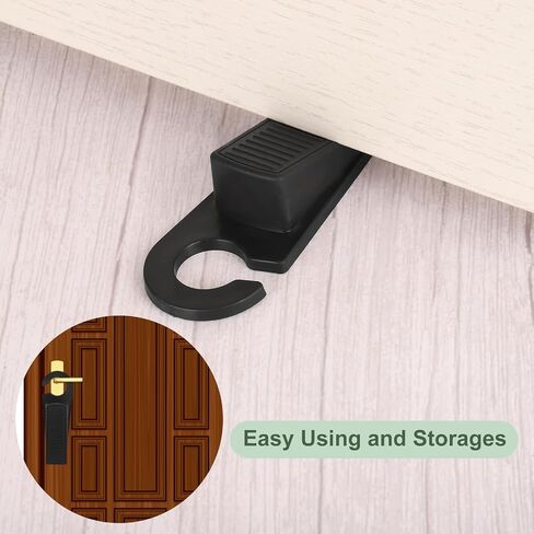 uxcell 4 Pcs Door Stoppers for Bottom of Door, 28mm/1.10 Inch Door Stops, Rubber Door Stopper Wedge Anti Slip, Window Stopper Door Stackable, Chocolate Brown in Saudi Arabia