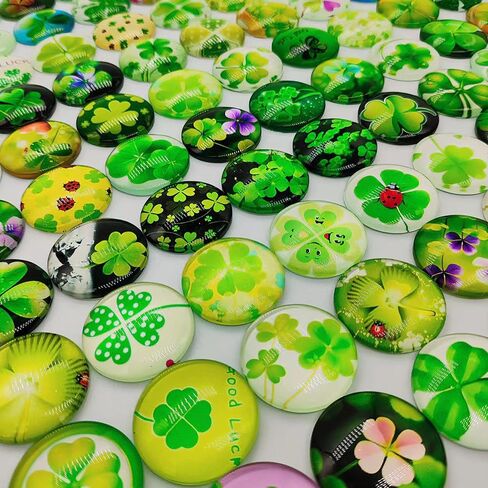 100 قطعة 25 مللي متر يتوهج في الظلام زجاج كبوشن مطبوعة زجاج قبة كبوشن للحرف اليدوية صنع المجوهرات لتقوم بها بنفسك in Kuwait