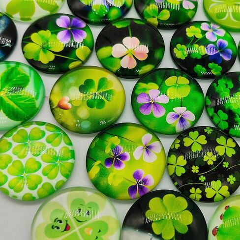 100 قطعة 25 مللي متر يتوهج في الظلام زجاج كبوشن مطبوعة زجاج قبة كبوشن للحرف اليدوية صنع المجوهرات لتقوم بها بنفسك in Kuwait