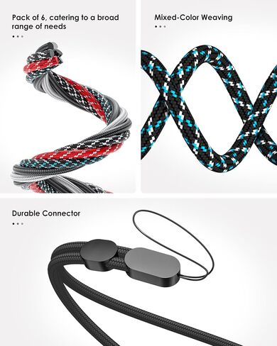 Avorast Hand Wrist Strap Lanyard, 6 Pack Adjustable Colorful Nylon Hand Wrist Straps for GoPro, Camera, Keys, Keychain, Phone, USB Flash Drive, Wallet, ID Name Tag Badge (Mixed Vibrant) in Saudi Arabia