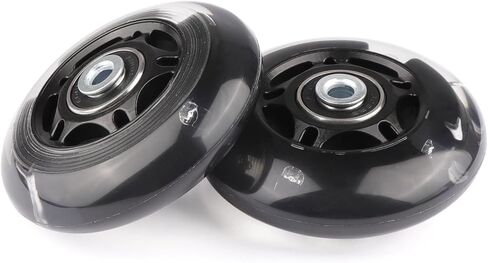 Inline Skate Wheels Light Up 85A Indoor Outdoor Replacement Wheels with ABEC-7 Bearings for Kids & Adult Youth Inline Skates, Pack of 8 (Pink, 80mm) in Kuwait