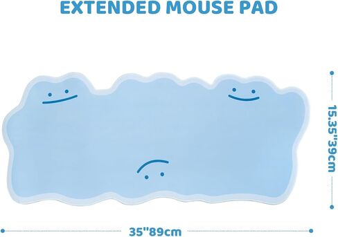 لوحة ماوس Ditto Trio - بساط كمبيوتر محمول للوحة المفاتيح Kawaii للألعاب، بساط مكتب بقاعدة مطاطية كبيرة غير قابلة للانزلاق لحماية لوحة المفاتيح والماوس (لامع Ditto Trio) in Kuwait