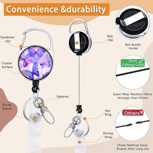 Cute Dog ID Badge Holder with Lanyard and Retractable Badge Reel Clip,Keychain Name Badge Clip for Teacher Women Student Nurse in Kuwait