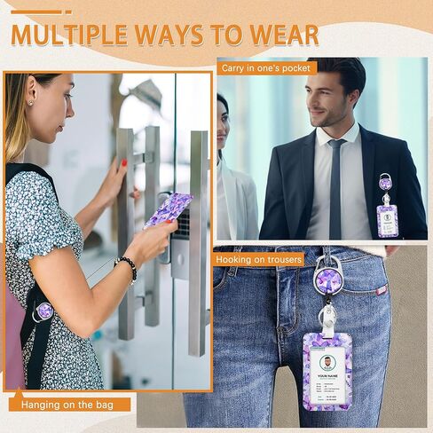 Cute Dog ID Badge Holder with Lanyard and Retractable Badge Reel Clip,Keychain Name Badge Clip for Teacher Women Student Nurse in Kuwait