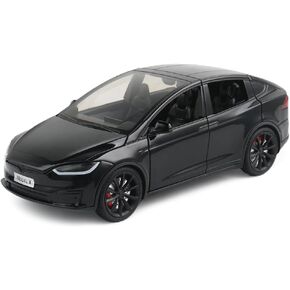 Model X Toy Car 1/24 Diecast Model X Model Car Pull Back Vehicles with Sound and Light, Eagle Wing Door, Big Model X Diecast Car Model Toy Suitable for Kids Adults Birthday Gift