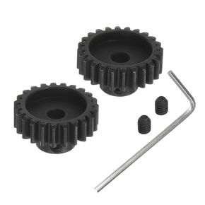 2pcs M1 Pinion Motor Gear Set - [ 5mm Bore x 23T 24T Hardened Steel Teeth ] Motor Gears for RC Cars Trucks Buggies, with Hex Key