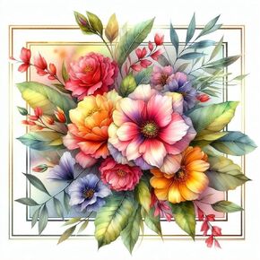 Acudotr Diamond Painting Kits for Adults, 5D DIY Flower Diamond Art Kits for Beginners, Full Drill Diamond Painting Kits for Home Wall Decor, 12x12 Inch