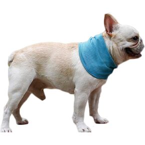 NACOCO 2 Pcs Dog Instant Cooling Scarf Summer Pet Bandana Cats Collar Ice Towels for Bulldog (Blue, M)