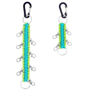 Cheer Bow Holder - Cheerleader Backpack Bow Organizer - Durable Paracord Hair Bow Hanger Cheer Bag Accessories - Cheerleading Gift for Cheer Teams - White/Black 1 Pack