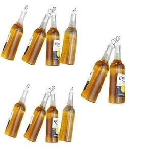 10Pcs Mini Beer Bottle Resin Charms Drinking Pendant for Keychain Necklace Earring Jewelry Findings Nice Processed, Earrings for Women,Creative Personality Earrings Accessories, Jewelry Making Charms