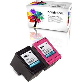 2 Pack Remanufactured HP 901XL HP 901 Ink Cartridge for HP Officejet 4500 J4580 J4660 J4550 J4540 J4524 Printers (1 Black 1 Color)