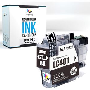 LC401 Replacement Combo Pack Ink Cartridges for Brother DCP-J1800DW, MFC-J1010DW, J1012DW, J1170DW, J1800DW (1 Black, 2 Cyan, 2 Magenta, 2 Yellow)