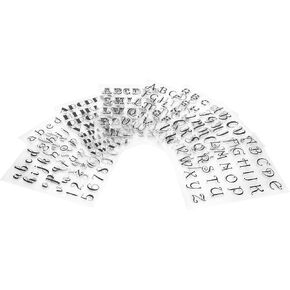 HERCHR Clear Rubber Stamps, 8Pcs Alphabet Clear Stamps Fancy English Alphabets Rubber Clear Stamps for Card Making Decoration Retro Rubber Clear Stamp