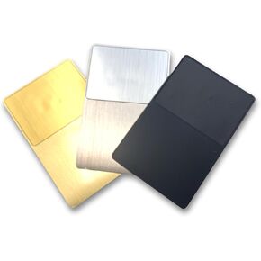 Metal NFC Cards - Laser Engraver Blanks for Digital Business Cards and Hotel Keys - Premium Sublimation Blanks with Embedded NFC Tags (Black, 10 Cards)
