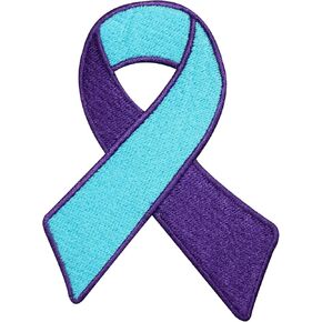 Suicide Awareness Patch, Embroidered Iron on Sew on Patch Badge for Clothes etc. 9x6cm