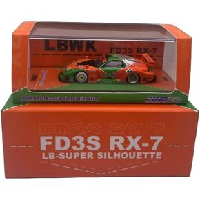 Car Compatible with Mazda RX7 FD3S LB-Super Silhouette LBWK Tokyo Auto Salon 2024 Malaysia Diecast Expo 1/64 Diecast Model Car IN64-LBWK-RX7-04