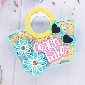 KSCRAFT 3D Beach Bag Metal Cutting Dies Stencils for DIY Scrapbooking Decorative Embossing DIY Paper Card