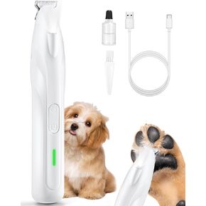 Dog Paw Trimmer, 2 Speed Low Noise Dog Clippers for Grooming, Cordless Rechargeable Dog Hair Trimmer with LED Light, Widen Blade Cat Pet Hair Shaver for Paws, Eyes, Ears, Face, Rump (Black) in Saudi Arabia