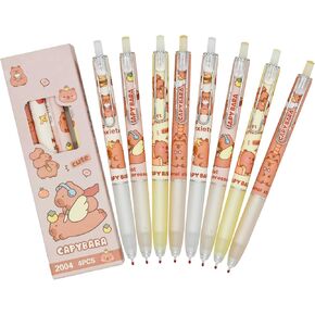 Maydahui 28 Pcs Cute Capybara Gel Pens Retractable Kawaii Pens Independent Capybara Novelty Animal Pens Balck Ink for School Office Supplies Capybara Theme Party Favors