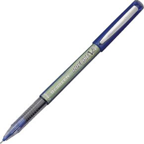 Pilot, Precise V5 BeGreen, Capped Liquid Ink Rolling Ball Pens, Extra Fine Point 0.5 mm, Red, Pack of 12