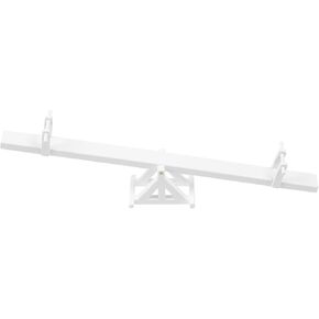 HEMOTON 1pc Mini Seesaw Wooden Seesaw, Dollhouse Playground Equipment Desktop Accessories,Miniature Seesaw Decors Miniature Seesaw Model,Micro Landscape Decoration, White,7.8 * 1.3 in