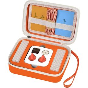 حافظة متوافقة مع مشغل الصوت بلوتوث Yoto Mini Kids، حامل تخزين للسفر لمكبرات صوت الأطفال، وبطاقات راديو بودكاست الموسيقية - حافظة فقط (رمادي)