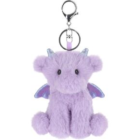 Apricot Lamb Dragon Cute Keychain, Soft Stuffed Plush Keychain Toys for Kids’ Backpack, Purse, 5 Inches