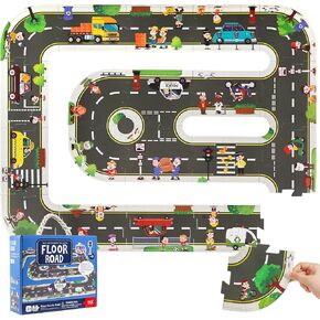 TOI Gaint Floor Puzzle for Kids Ages 3 and Up, 2x3 Feet Railway Floor Puzzles for Toddlers 3-5, Extra Large Preschool Learning Jigsaw Puzzles for Boys and Girls
