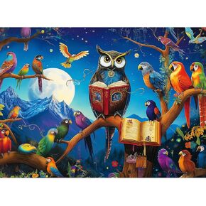 300 Piece Puzzle for Adults, Colorful Birds Jigsaw Puzzle, Colorful Hummingbird Puzzles, Brid Lover Challenging Puzzles for Friends Family Activity Game Nights Gifts, 20.5x15 in