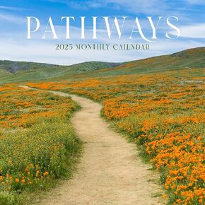 Pathways Calendar 2025 | 12" x 24" Scenic Paths 12 Month Wall Calendar | Marble City Press | Enchanted Path, Pathway, Journey Quotes, Poems, Inspirational Walk, Path, Zen, Meditation, Peace