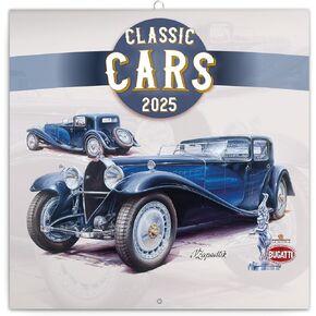 Calendar 2024-2025, Classic Cars Wall Calendar, Monthly Calendar, 16 Month Hanging Calendar Sep 2024 - Dec 2025, 12x12 in.