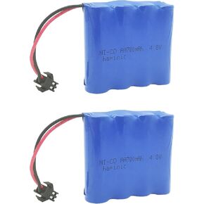 2PCS 4.8V 700mAh RC Car Rechargeable Battery Ni-Cd AA High Capacity Battery Pack for Four Wheels Race Car