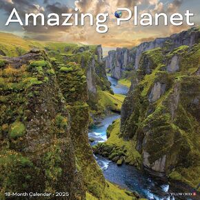 Willow Creek Press Amazing Planet Monthly 2025 Wall Calendar (12" x 12")
