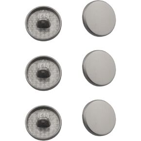 Alloy Shank Button ZCZQC 30PCS 15mm Metal Round Flat Buttons Coat Jacket Shirt Trousers Button for Sewing DIY Crafts and Jewelry Making Matt Silver