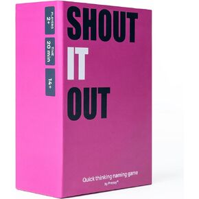 Shout It Out Category Game - 250 Card Games. Perfect for Stocking Stuffers for Kids, Board Games, Family Games, Adult Games, Party Games