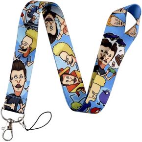 Pinstant Beavis and Butt-Head Butthead Comedy Animated TV Show Cartoon 17.7" Neck Lanyard Keychain Holder ID Badge Mobile Phone Pin Strap