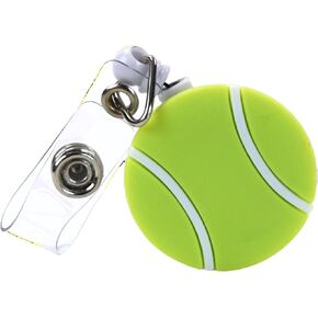 Tennis Badge Reel Retractable Badge Holder, Cute Nurse Badge Reels Badge Clip for Nurse Name Decorative Badge Clip on ID Card Holder Tennis Ball Retractable Badge Holder