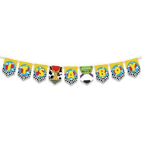 Star and Wars Birthday Banner for Kids Teens Adults, Mandalorian Birthday Decorations, Universe Wars Backdrop for Boys Birthday Party Supplies, Yoda Themed Banner for Baby Boys Kids Bday Party