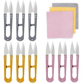 9 Pcs Thread Cutter, 4.26 inch Sewing Scissors Thread Snips, High-Carbon Steel Small Snips Trimming Nipper Great for Stitch, Mini DIY Supplies, Yarn Scissors, Knitting