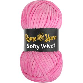 Softy Velvet Yarn | #5 Bulky, Chunky, Luxury, Chenille, Soft, Fluffy, Thick, Plush, Blanket Yarn for Crochet & Knitting (952 Beige)