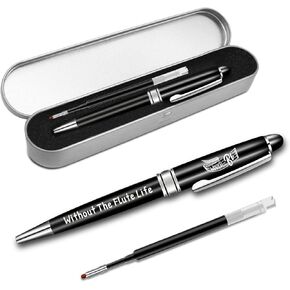 BLUPARK Flutist Gift for Flute Player Without The Flute Life Would Bb Ballpoint Pen Flute Teacher Gift (Without The Flute)