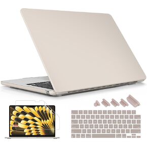 متوافق مع حافظة MacBook Air 15 بوصة M3 A3114 M2 A2941 2024 2023، حافظة صلبة بلاستيكية مع غطاء لوحة مفاتيح وواقي شاشة لجهاز Mac Air 15.3 بوصة يناسب معرف اللمس، برتقالي غير لامع in Kuwait
