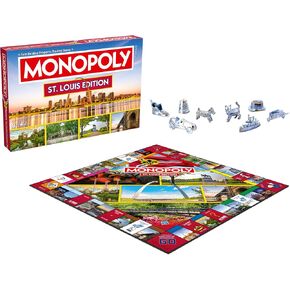 Monopoly Board Game St Louis MO Edition : 2-6 Players Family Board Games for Kids and Adults, Board Games for Kids 8 and up, for Kids and Adults, Ideal for Game Night
