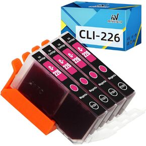Compatible Ink Cartridges Replacement for Canon CLI-226 CLI-226C CLI226 Cyan Work for Canon PIXMA MG6220 MG6120 MG5320 MG5220 MG5300 MX882 MX892 MG8120 MX880 MX712 (4-Pack)