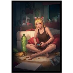 Kosaka Hanae - Late Night Gaming - Gamers - 100 Matte TCG Card Sleeves (FN54S) - Fantasy North (Mini)