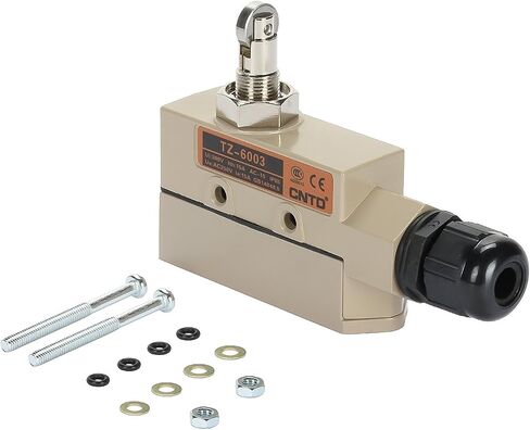 DuraSteel TZ-6002 Heavy Duty Commercial Door Micro Switch with Horizontal Roller Plunger for Sliding Doors/Windows - Fits for Aerial, Awoco, Maxwell, Pioneer, Welbon or Mars Air Curtains in Kuwait