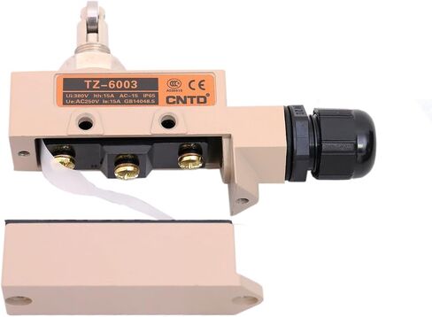 DuraSteel TZ-6002 Heavy Duty Commercial Door Micro Switch with Horizontal Roller Plunger for Sliding Doors/Windows - Fits for Aerial, Awoco, Maxwell, Pioneer, Welbon or Mars Air Curtains in Kuwait