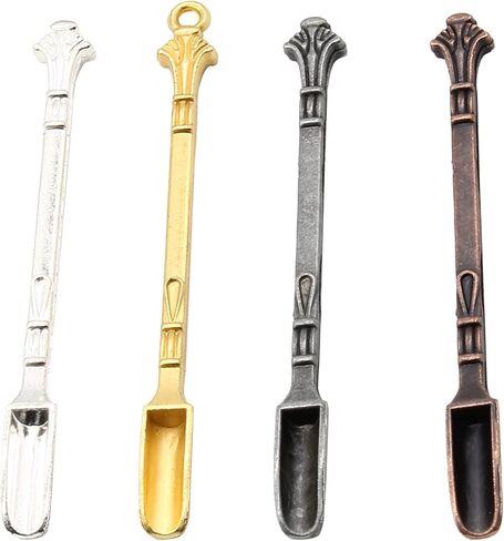 Litoexpe 4 Pieces Mini Shovel Spoon, Tiny Shovel Spoon, Miniature Spoons for Necklace DIY Craft Keychain Jewelry Making in Saudi Arabia