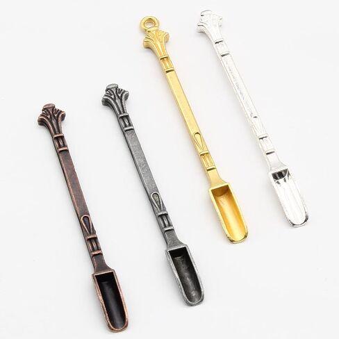 Litoexpe 4 Pieces Mini Shovel Spoon, Tiny Shovel Spoon, Miniature Spoons for Necklace DIY Craft Keychain Jewelry Making in Saudi Arabia