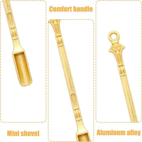 Litoexpe 4 Pieces Mini Shovel Spoon, Tiny Shovel Spoon, Miniature Spoons for Necklace DIY Craft Keychain Jewelry Making in Saudi Arabia
